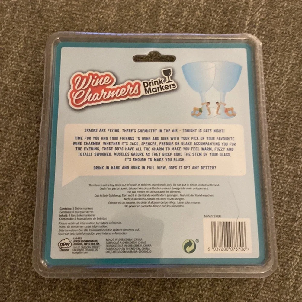 NEW set of 4 Wine Charmers - Drink Markers